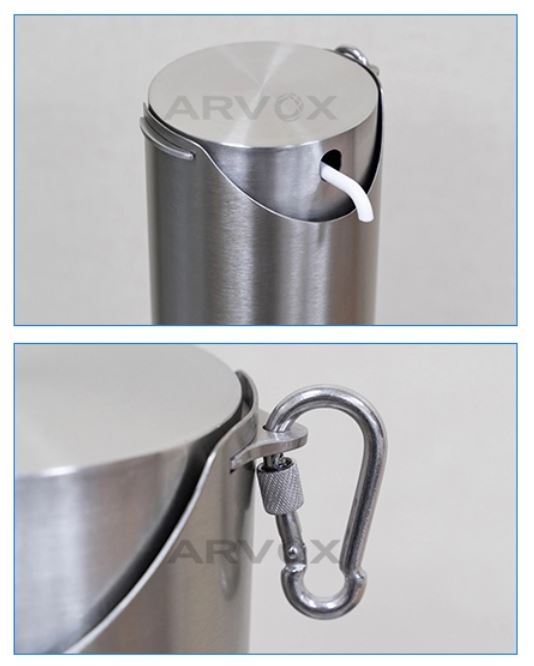 stainless steel sanitizer dispenser foot pedal activated
