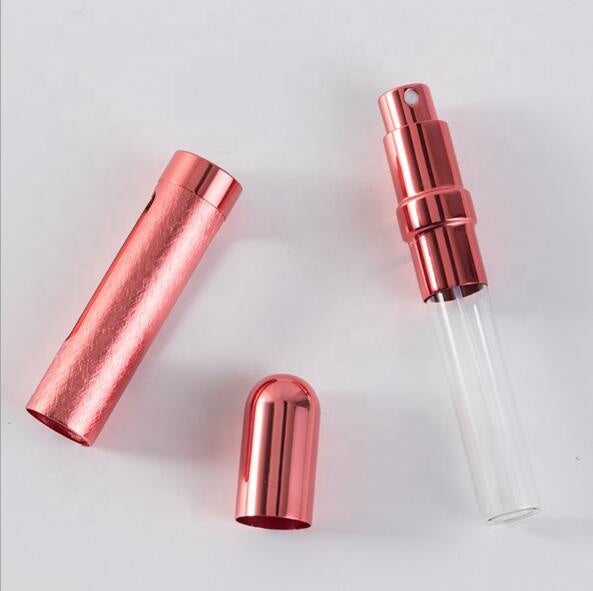 12 ml aluminum spray bottle red dissasembled
