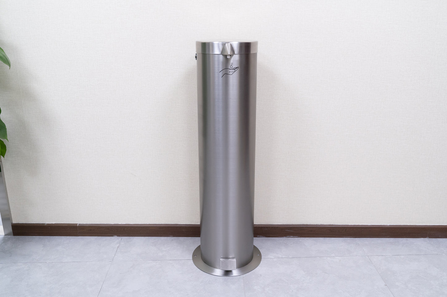 Foot pedal activated Sanitizer station, outdoor, 5L capacity silver