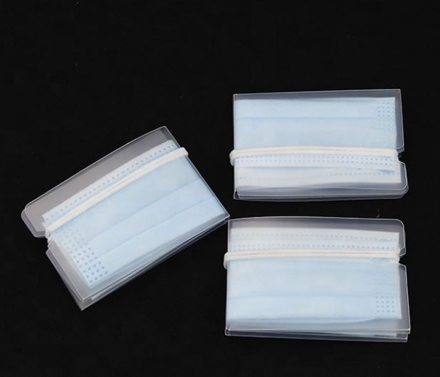 Poly mask holder clear all folded