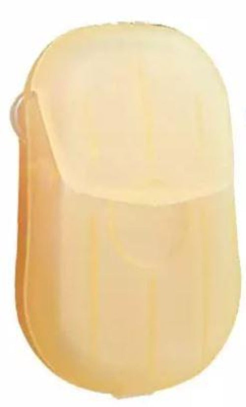 paper soap sheets yellow dispenser
