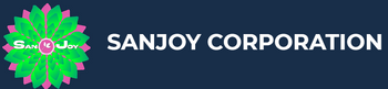 Sanjoy Corporation flower logo