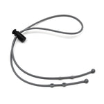 Adjustable silicone mask cord grey