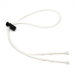 Adjustable silicone mask cord white/clear