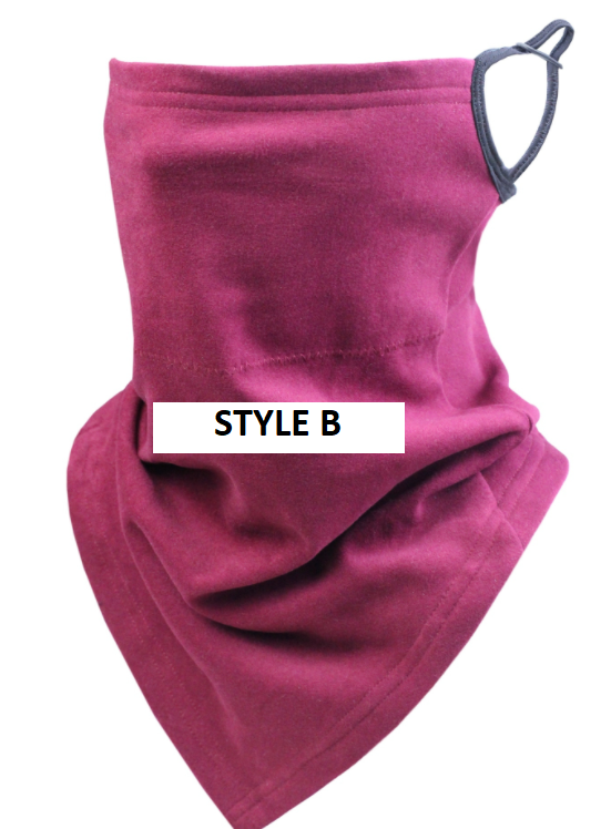 Neck Warmer with built in mask filter pocket Pink