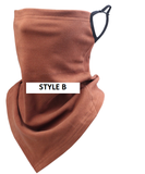 Neck Warmer with built in mask filter pocket rust